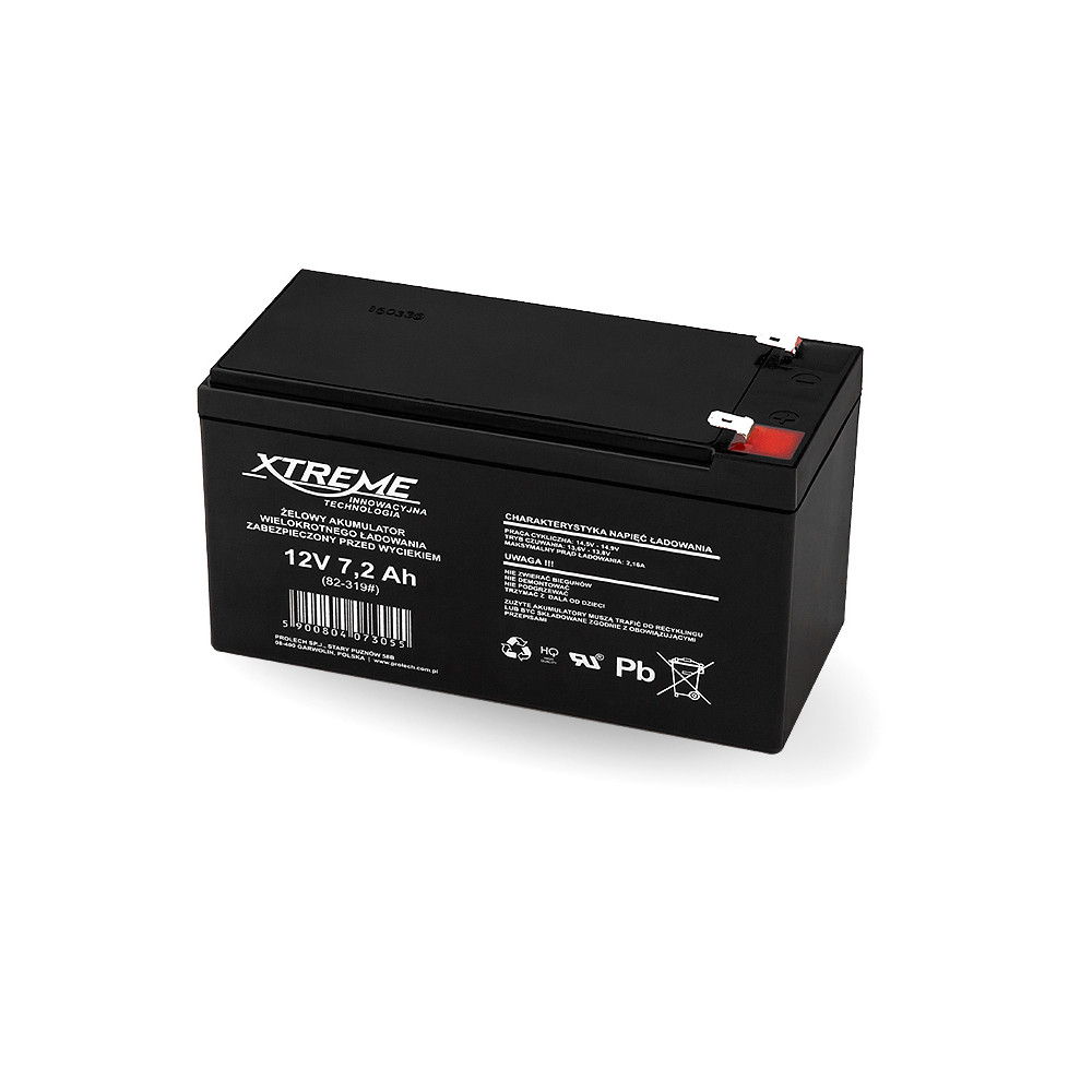 82-319- Gelbatteri 12v 7,2ah xtreme 152x96x65_6,5 82-319- Gelbatteri 12v 7,2ah xtreme 152x96x65_6,5