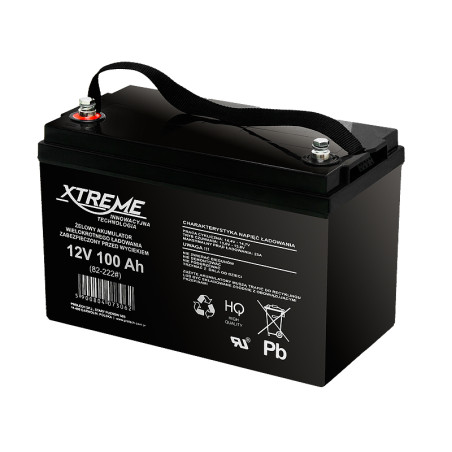 82-222- Gelbatteri 12v/100ah xtreme vikt 29kg, 327x214x167_8 | HandlaSmidigt.se