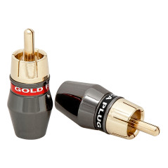 93-555- Cinch-kontakt hane CH51 professionell med 6 mm diameter.