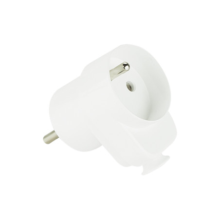 2382- Vinkelkontakt wt-16g vit med elektriskt uttag