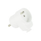 2382- Vinkelkontakt wt-16g vit med elektriskt uttag