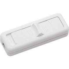 Skjutreglagebrytare, enpolig 2,5A, vit