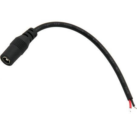 70-680- DC-uttag 2,1/5,5 med 15 cm kabel