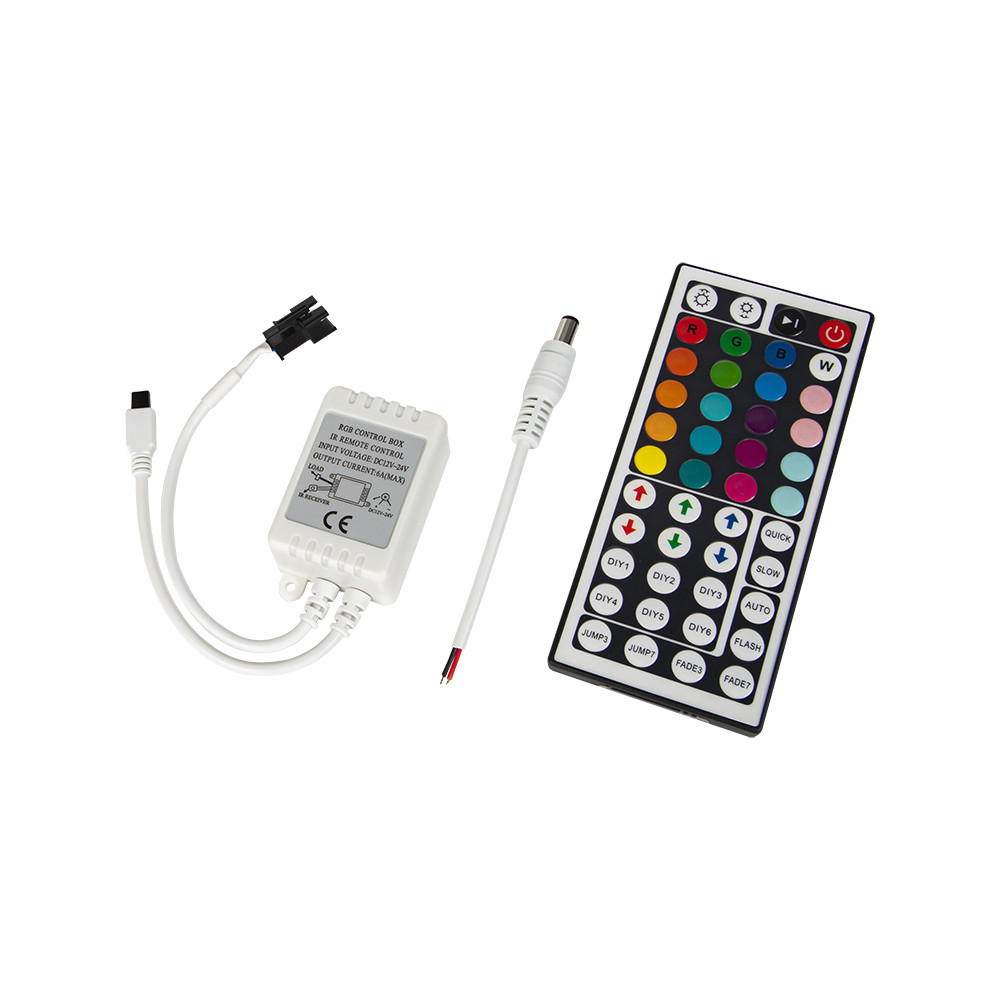 70-791 - RGB LED-stripkontroll med 44 tangenters fjärrkontroll IR HQ