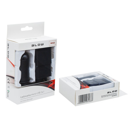 75-863- Bil laddare med microkontakt + nätadapter + kabel