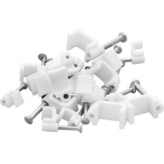 42-001- Kabelhållare 4/4mm vit platt