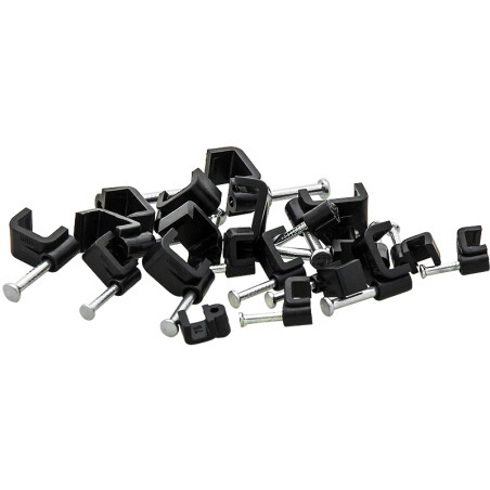 42-007- Kabelhållare 8/5mm svart platt