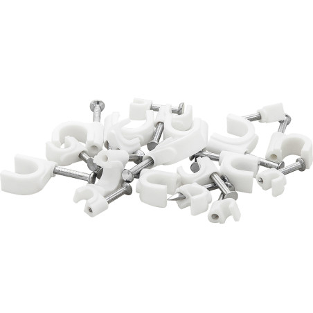 42-012- Kabelhållare 10mm vit rund