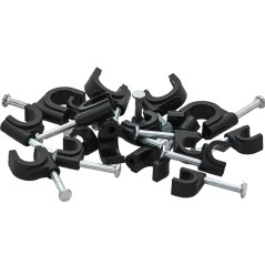 42-013- Kabelhållare 4mm svart rund