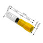 43-047- Isolerad kontakt 5,0/25mm gul