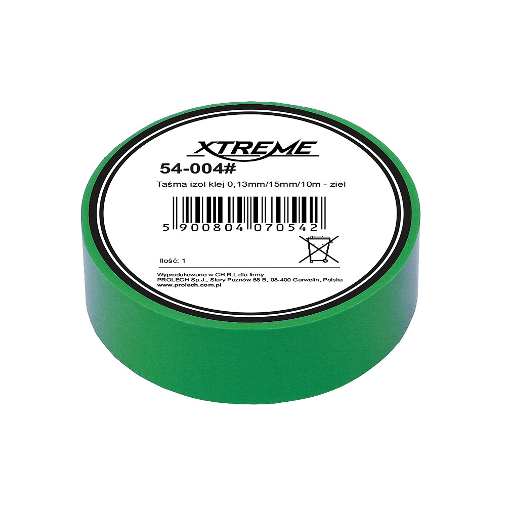 54-004- Isolerande klisterremsa 0,13mm/15mm/10m - grön 54-004- Isolerande klisterremsa 0,13mm/15mm/10m - grön
