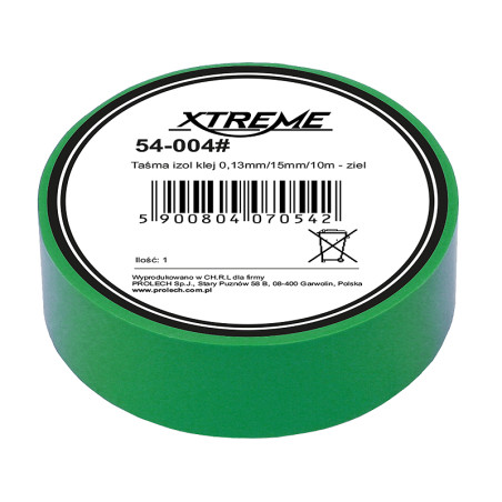 54-004- Isolerande klisterremsa 0,13mm/15mm/10m - grön