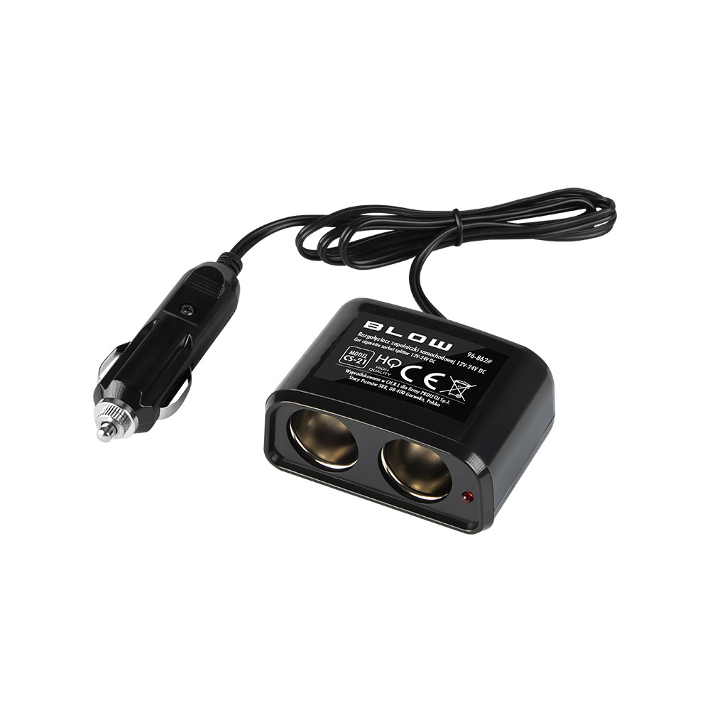 96-862 - Tändaruttagsgrenuttag 1xkontakt/2xuttag+kabel cs-21 96-862 - Tändaruttagsgrenuttag 1xkontakt/2xuttag+kabel cs-21