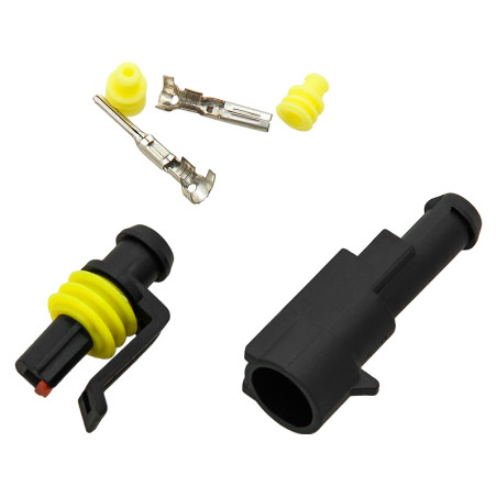 40-801- Vattentät anslutningskub oh-1 (sockel och stickpropp) komplett