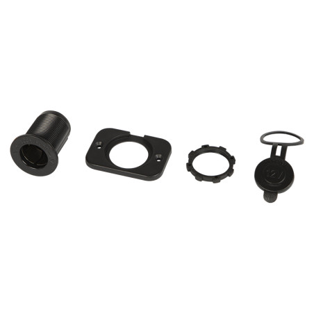 97-874- Bilkontaktdosa 1x vattentät 12/24v montering genom borrning