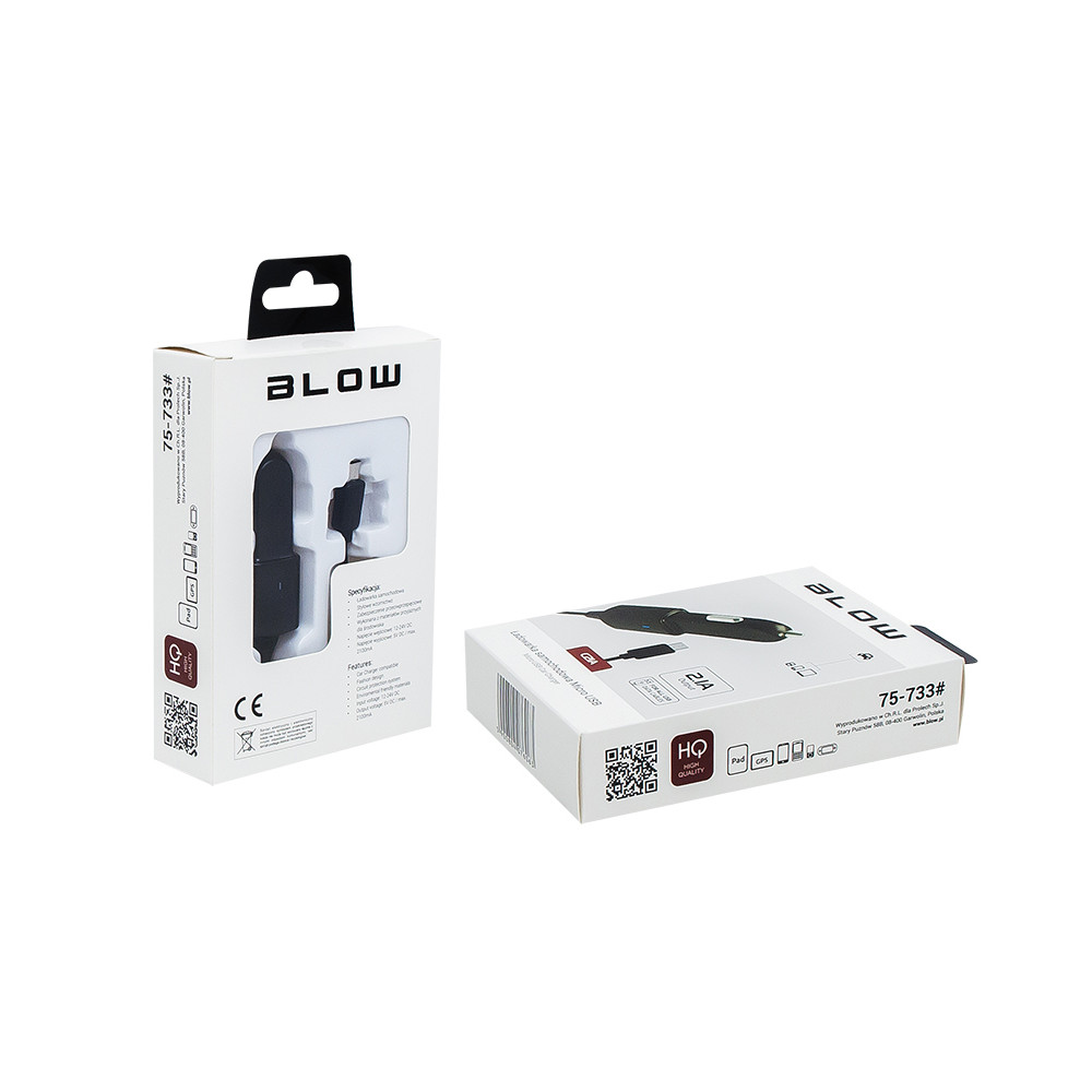 75-733- Bil laddare med micro USB-kontakt 5V 2,1A 12-24V 75-733- Bil laddare med micro USB-kontakt 5V 2,1A 12-24V
