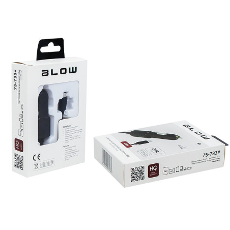 75-733- Bil laddare med micro USB-kontakt 5V 2,1A 12-24V