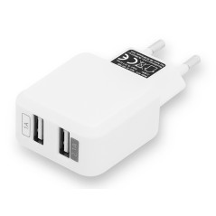 75-869- Nätadapter med dubbla USB-uttag 1A+2,1A H21C