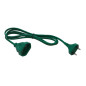 2581 - Nätkabel PS-11CH förlängningskabel 1-uttag utan jordning 1,5m grön