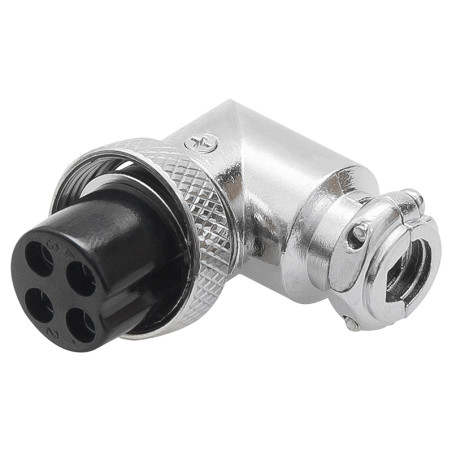 20-134- Mikrofonkontakt 4-polig vinklad