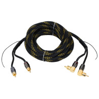 4434 - Anslutning 2xrca 6mm 5m vinklad + hi-end-styrenhet