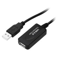 66-084- Przyłącze usb a - a   5,0m wtyk-gniazdo z ic zawieszka