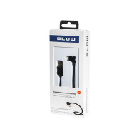 66-090- Przyłącze usb a - micro b 1,0m kątowe czarne gold blister