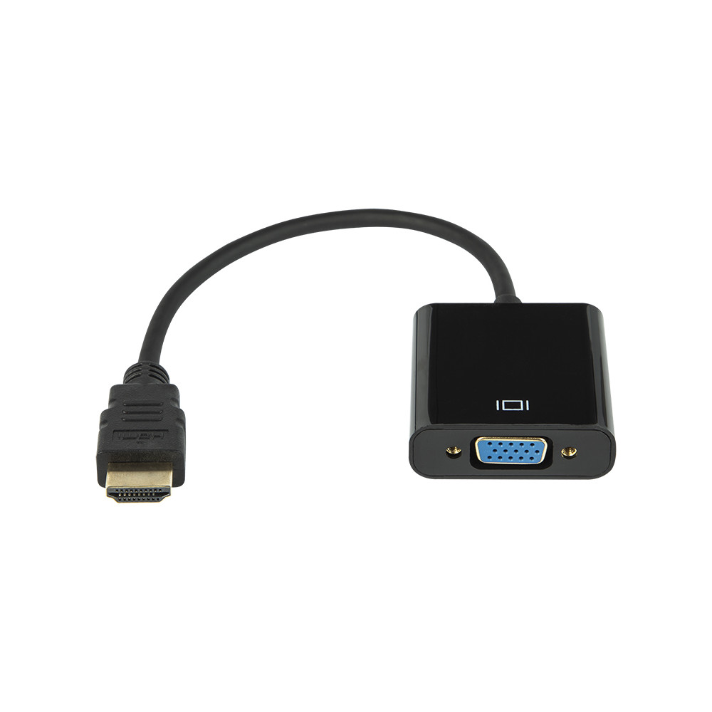 92-120- HDMI-omvandlare hane-till-VGA hona+honkontakt+3,5 mm honkontakt+mikrofonkontakt+kabel 92-120- HDMI-omvandlare hane-till-VGA hona+honkontakt+3,5 mm honkontakt+mikrofonkontakt+kabel