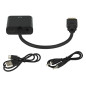 92-120- HDMI-omvandlare hane-till-VGA hona+honkontakt+3,5 mm honkontakt+mikrofonkontakt+kabel