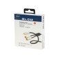 91-231- RCA-splitter: hane-2-kontakt metall med 15 cm kabel