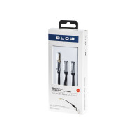 91-241- Splitter jack: hane 3,5 mm till dubbelhona 3,5 mm med 15 cm kabel i metall blister
