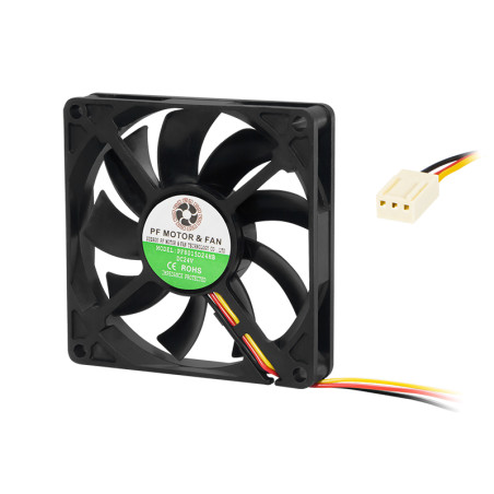 85-815- Fläkt 80x15mm 24v kulbana 3-ledad