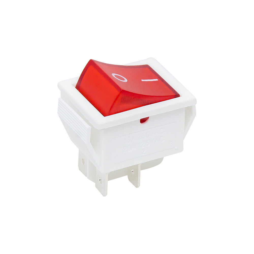 4708 - Upplyst växelströmbrytare mk621 230V röd vit kåpa 4708 - Upplyst växelströmbrytare mk621 230V röd vit kåpa