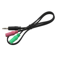 3424 - Anslutningskabel 3,5 mm hane - 2x hona 3,5 mm 1,5 m
