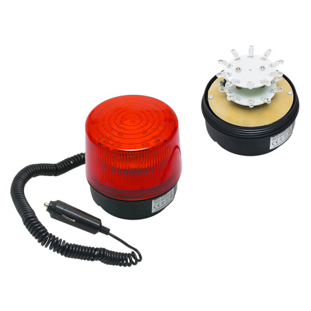 26-427- Optisk LED-signal 12V magnet röd