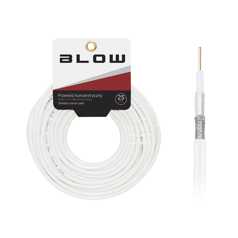 73-611- Koaxialkabel RG6U CCS 48x Skärm 25m