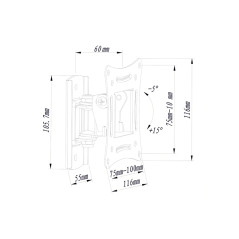 76-854- TV LCD-fäste HQ 10'-32' typ X justerbar