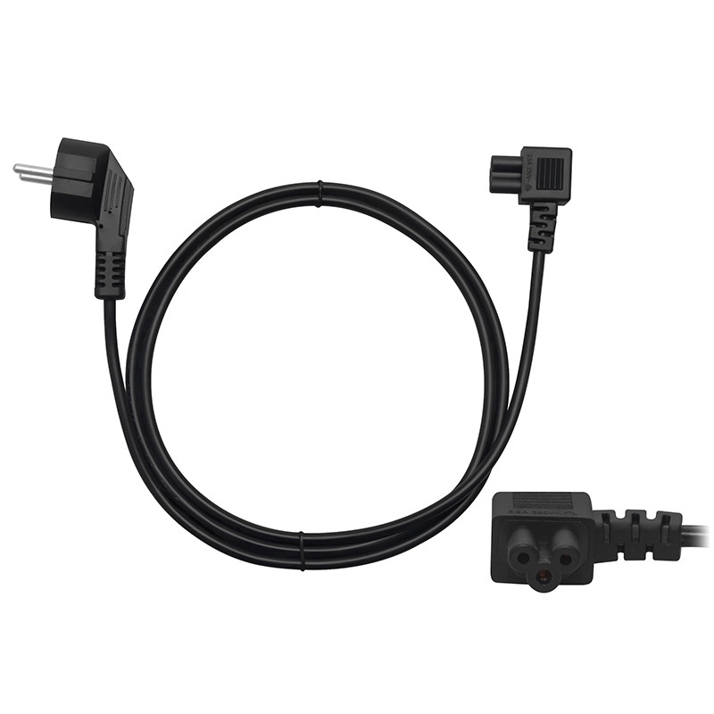 8915 - Strömkabel med vinklad klöverkontakt 3m