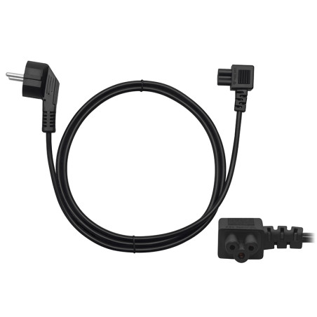 8915 - Strömkabel med vinklad klöverkontakt 3m