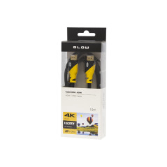 92-654- HDMI-HDMI-kabel gul rak 1,5m 4k