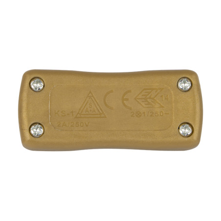 97-024- Genomströmbrytare pp15 guld 230v
