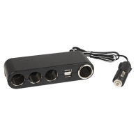 96-875- Rozgałęźnik zapalniczki samochodowej 1xwtyk/4xgniazdo+usb cs-42 kabel'