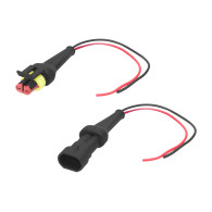 40-807- Vattentät kub med 20 cm kabel oh-2 (uttag och kontakt) komplett