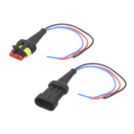 40-808 - Vattentät kub med 20 cm kabel OH-3 (kontakt och stickpropp) komplett