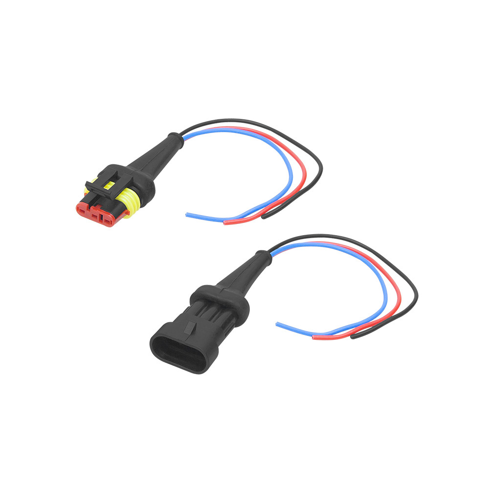 40-808 - Vattentät kub med 20 cm kabel OH-3 (kontakt och stickpropp) komplett 40-808 - Vattentät kub med 20 cm kabel OH-3 (kontakt och stickpropp) komplett