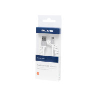 66-104- Przyłącze usb a - micro b 1,5m spirala srebrny blister`