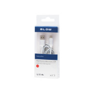 66-106- Przyłącze usb a - micro b 1,0m magnetyczny srebrny blister`