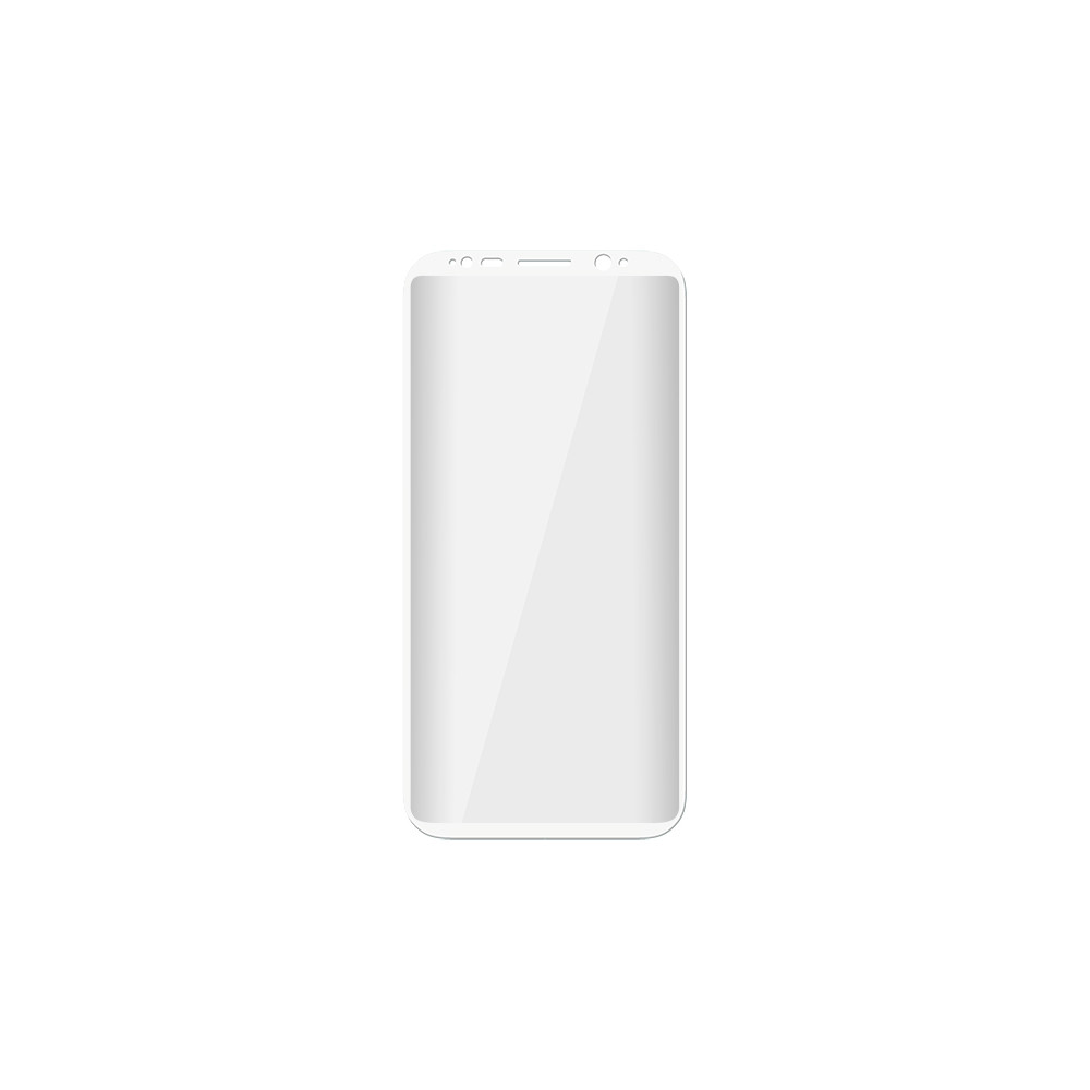 75-270 - Härdat 3D-glas för Samsung S8 Plus, vit, böjd vit ram. 75-270 - Härdat 3D-glas för Samsung S8 Plus, vit, böjd vit ram.