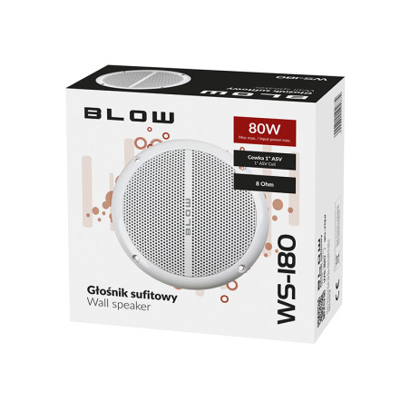 30-713- Takhögtalare ws-180 165mm 80w/8ohm vit