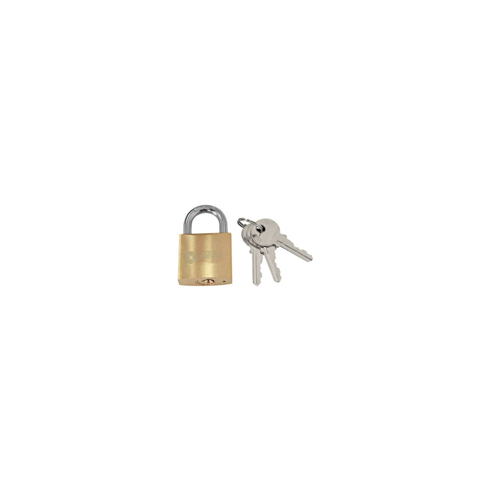 24250K Hänglås med hasp i mässing 50mm kort, Mega 24250K Hänglås med hasp i mässing 50mm kort, Mega